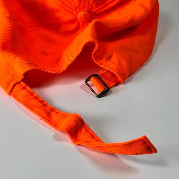 Buckmasters Blaze Safety Orange Adjustable Straphook Hat Cap Hunt Fish OSFA - Picture 6 of 10